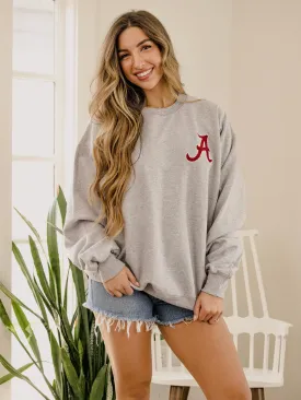 Alabama Crimson Tide Chenille Patch Gray Sweatshirt