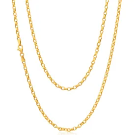 9ct Elegant Yellow Gold Belcher Chain