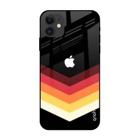 Abstract Arrow Pattern Glass Case For iPhone 12 mini