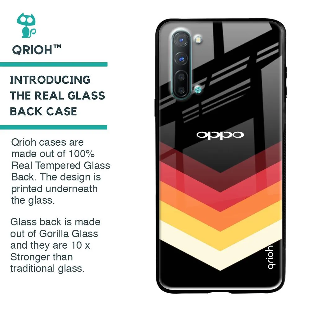 Abstract Arrow Pattern Glass Case For Oppo Reno 3