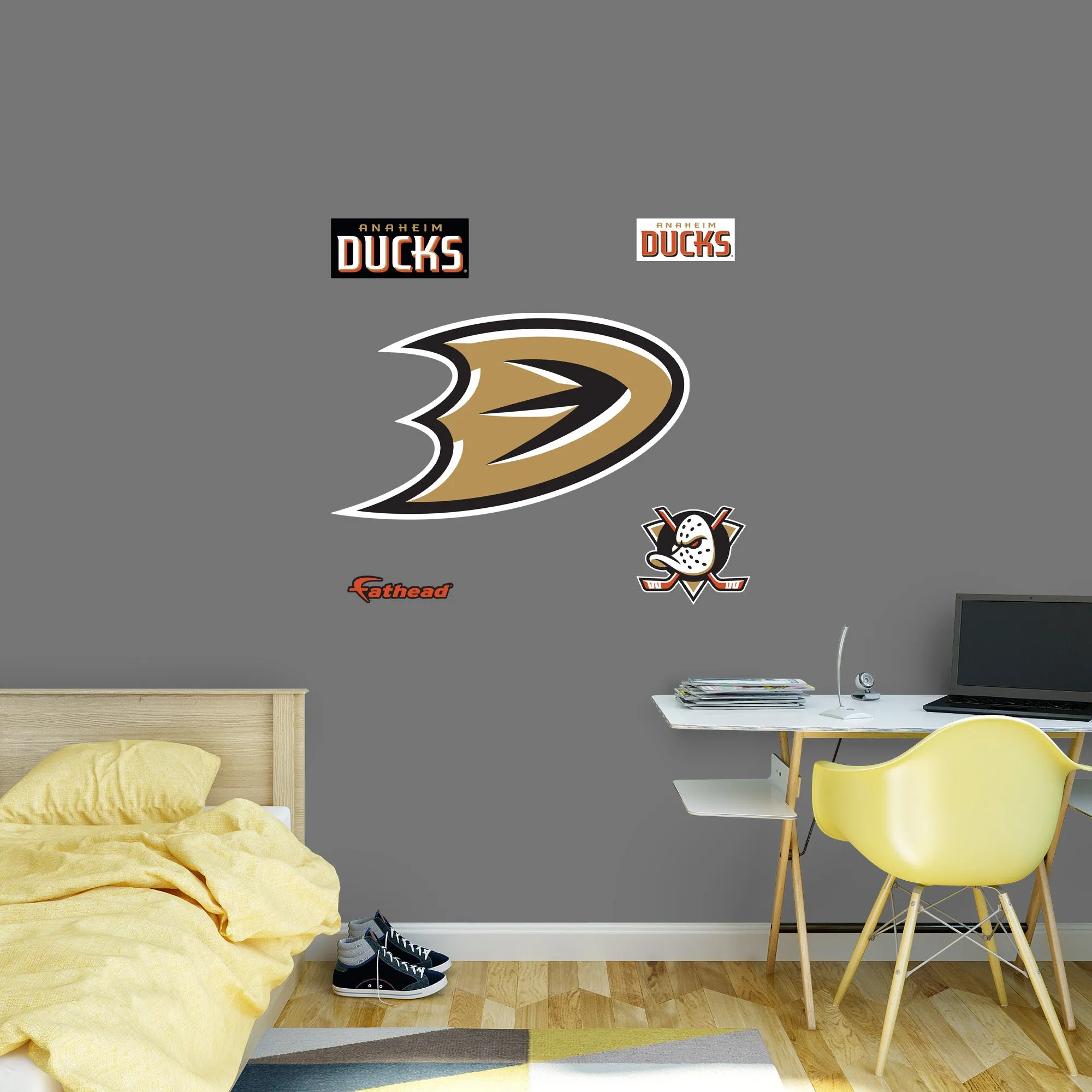 Anaheim Ducks:  Secondary Logo        - Officially Licensed NHL Removable     Adhesive Decal