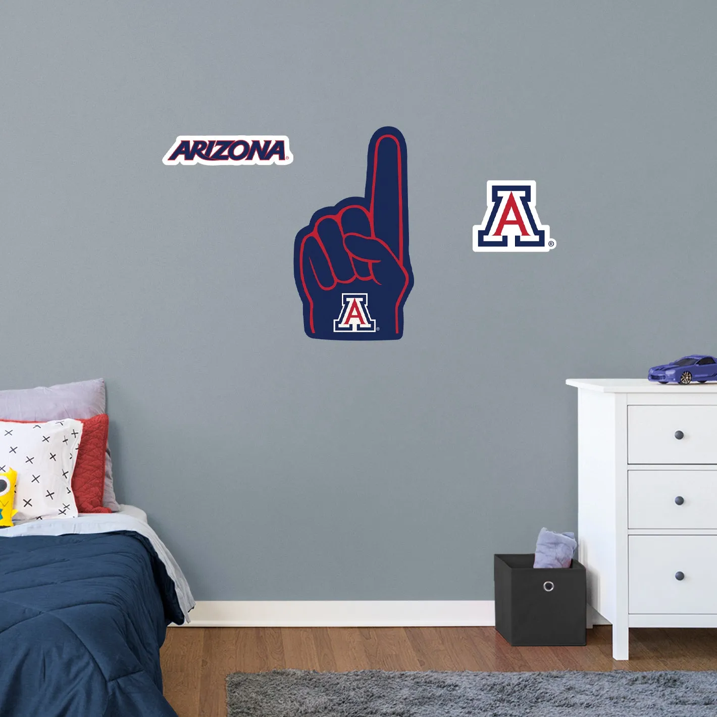 Arizona Wildcats:    Foam Finger        - Officially Licensed NCAA Removable     Adhesive Decal