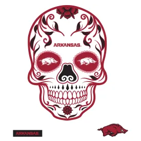 Arkansas Razorbacks:   Skull        - Officially Licensed NCAA Removable     Adhesive Decal