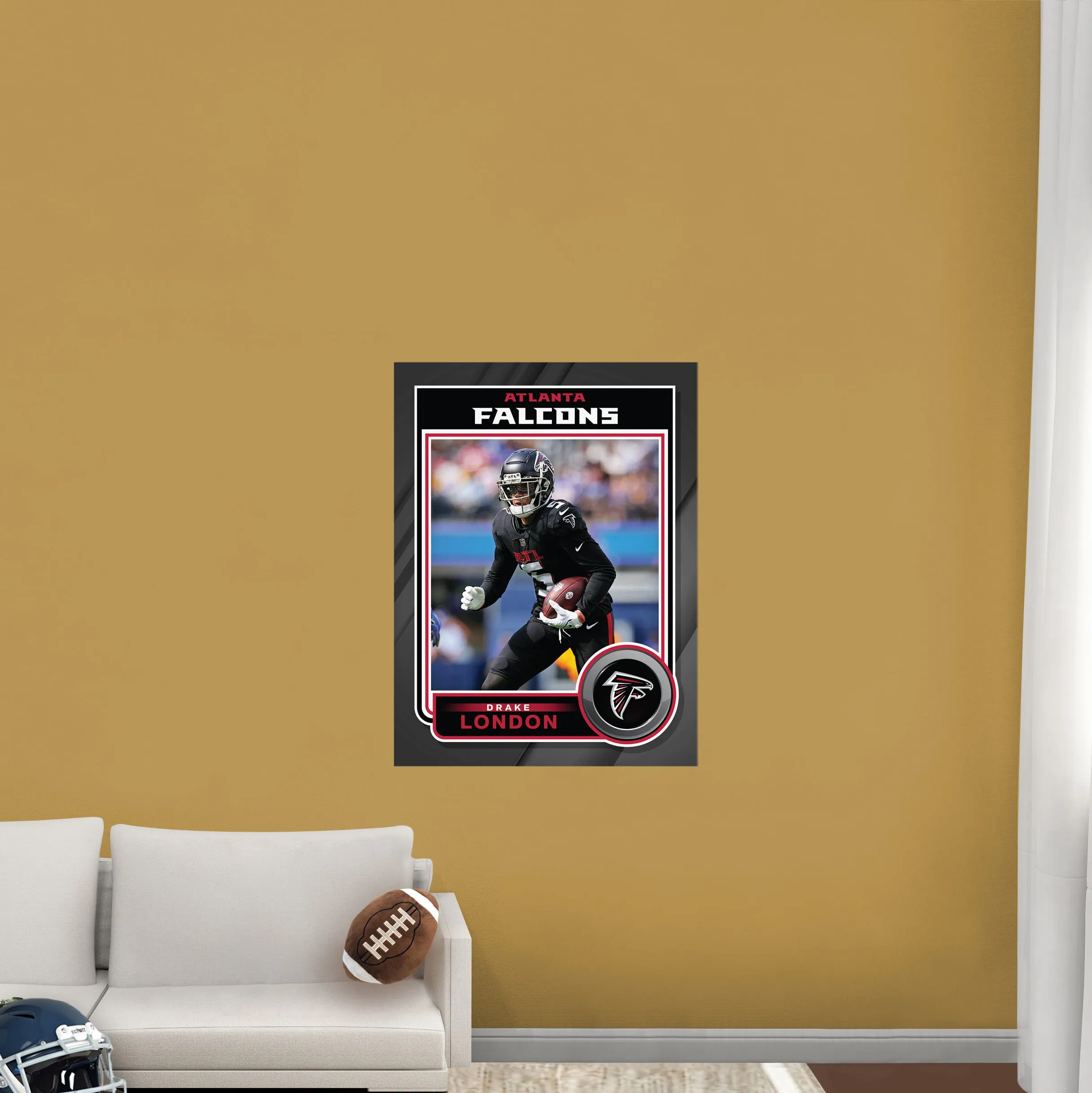 Atlanta Falcons: Drake London Poster - Officially Licensed NFL Removable Adhesive Decal