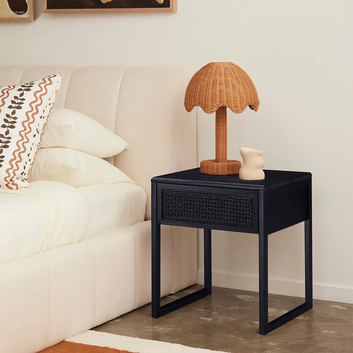 Avalon Rattan Bedside Table