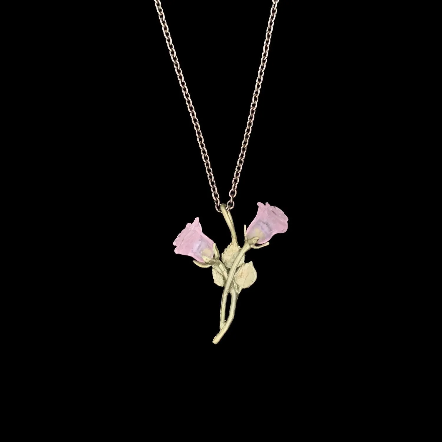 Blushing Rose Pendant - Dainty