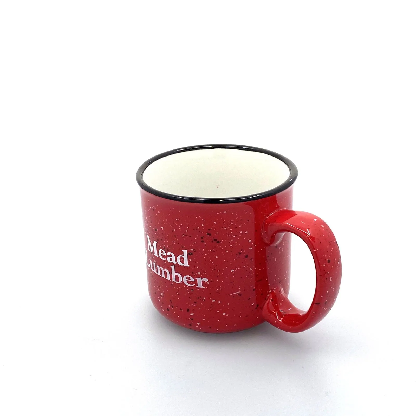 Ceramic Speckled Campfire Coffee Cup Mug “MEAD LUMBER” 12oz