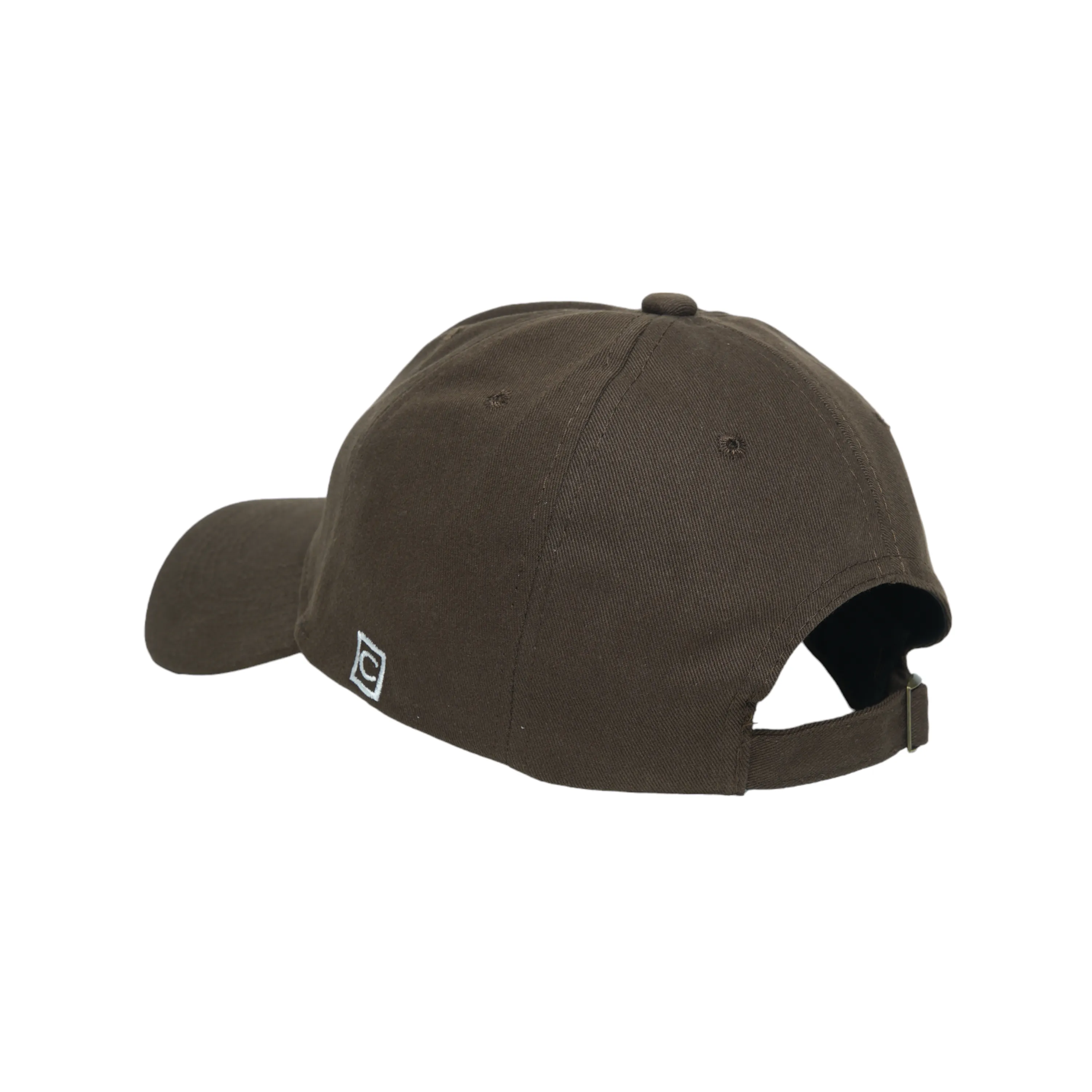 Chokore Curved Brim Leather Label Baseball Cap (Light Brown)