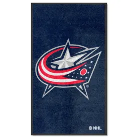 Columbus Blue Jackets 3X5 High-Traffic Mat with Durable Rubber Backing - Portrait Orientation