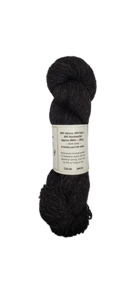 Dark Grey 60% Alpaca 20% Nylon 20% Rambouillet SKU 415