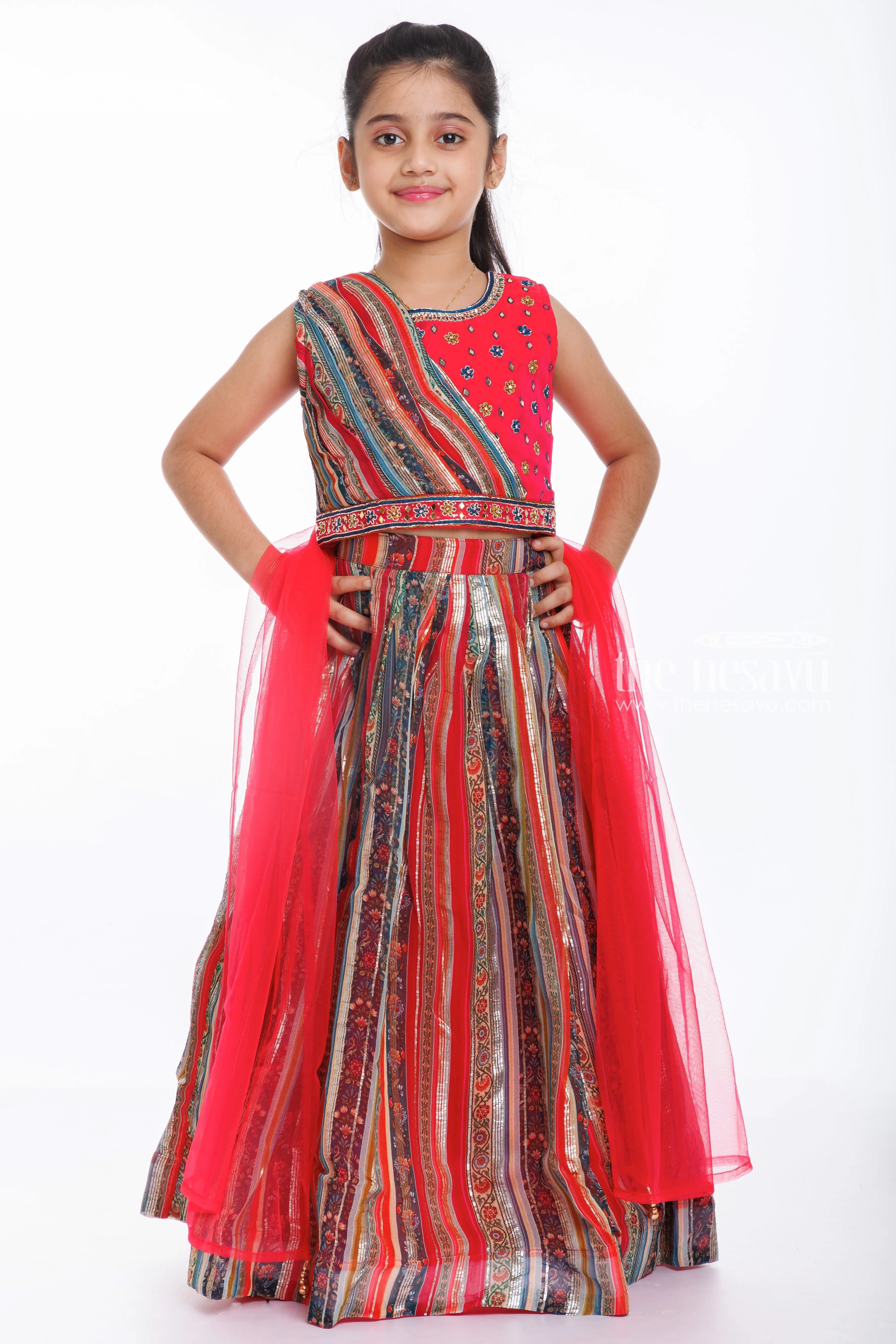 Embrace Tradition with Elegant Kids Ghagra Choli - Ethnic Elegance Redefined