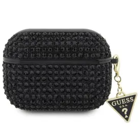 Guess Rhinestone Triangle Charm Case for Airpods 3 Black - GUA3HDGTPK