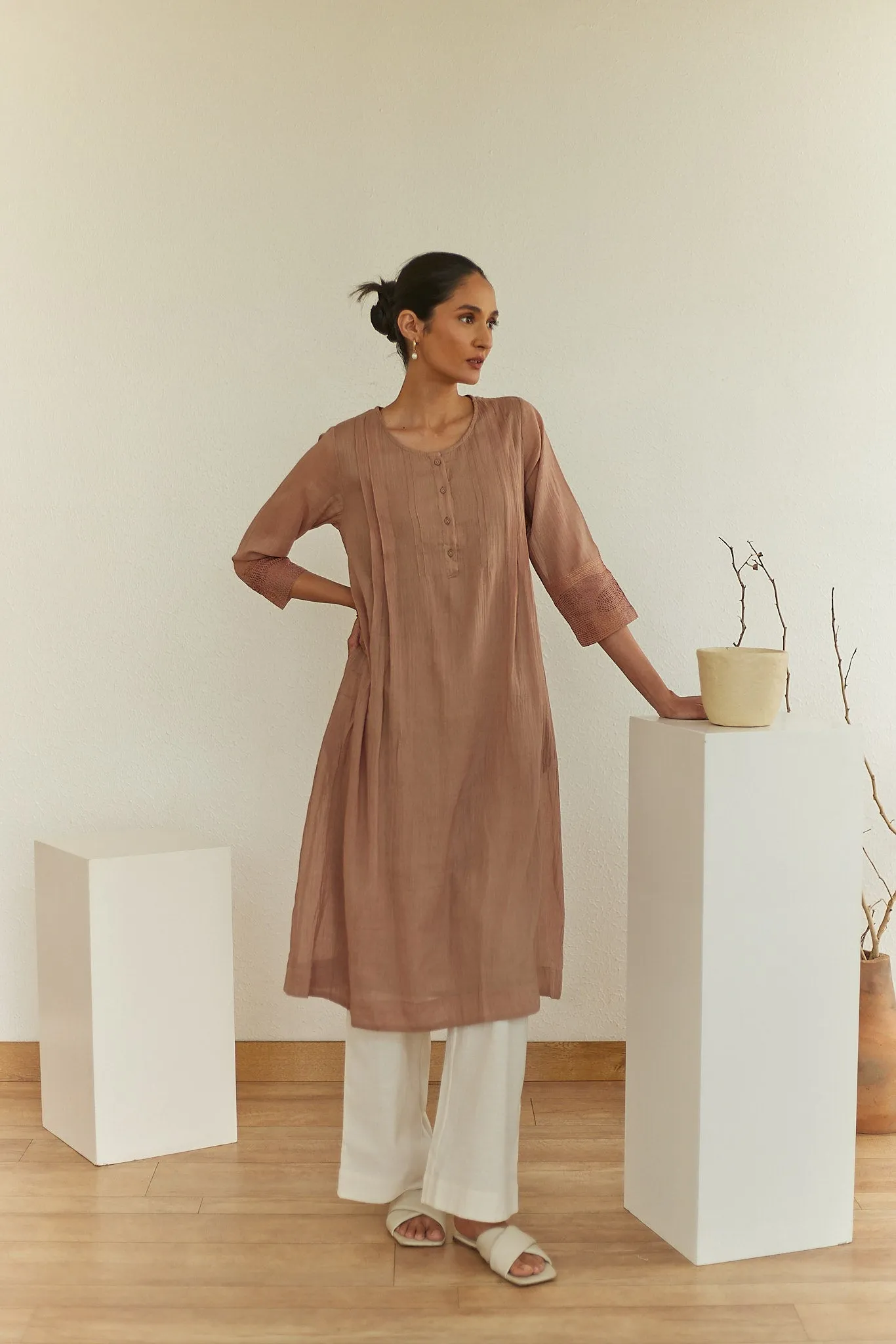 Heaven Pleated Placket Kurta