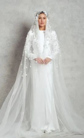 JEMMA BRIDAL VEIL - WHITE ( V1-C13 )