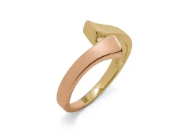 JW11 Bitone Dress Ring, Yellow & Red Gold