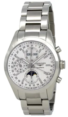 Longines Conquest Classic Automatic Chronograph Moonphase Mens Watch Calendar L2.798.4.72.6