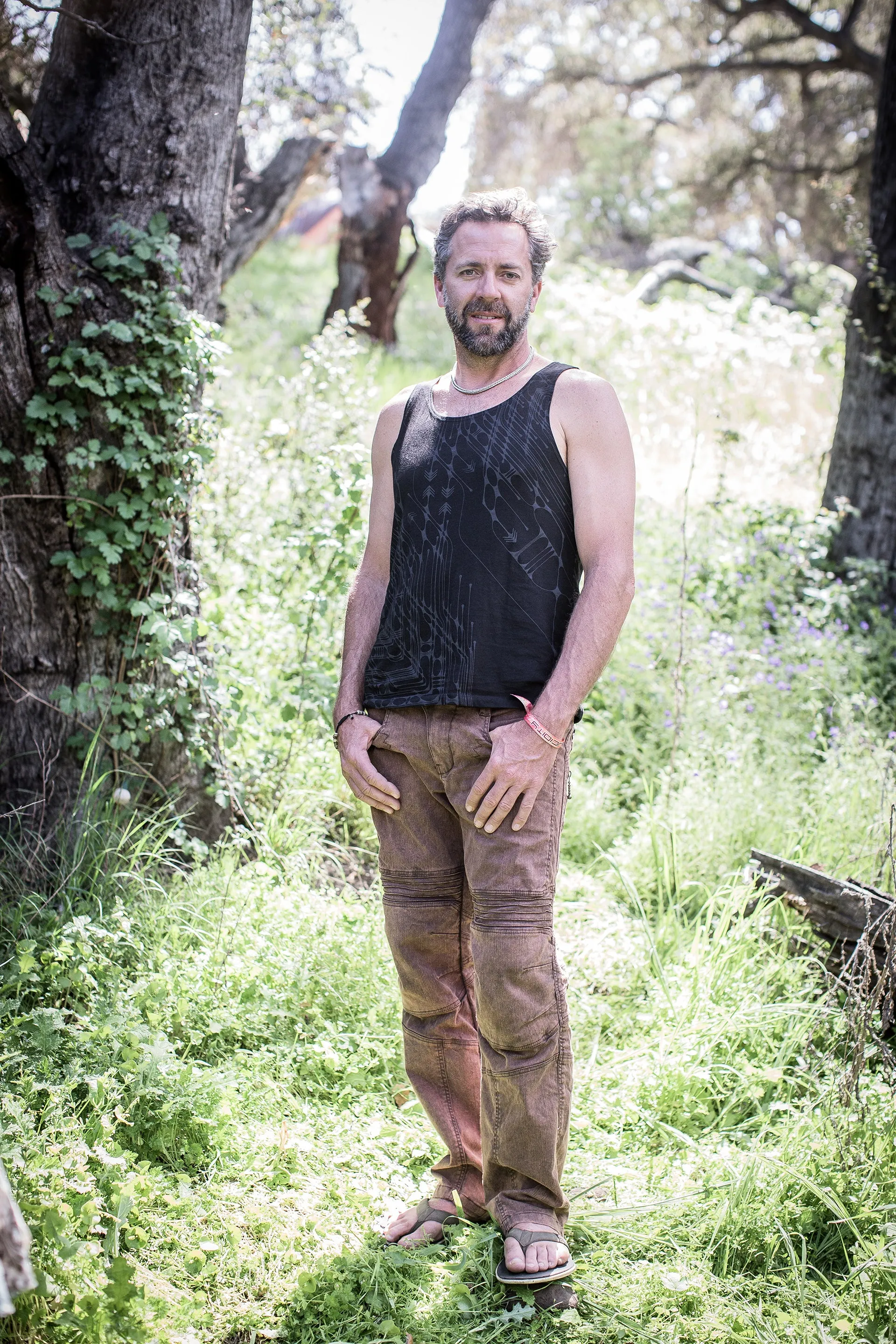 Loose Tank - Organic Cotton - Black Gray Arrow