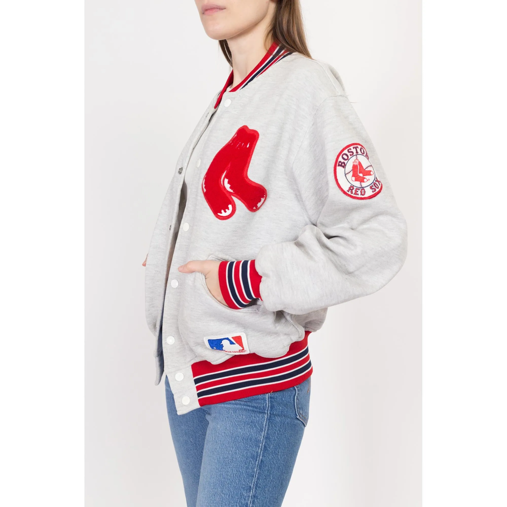 Medium 80s Boston Red Sox Felco MLB Varsity Jacket Unisex