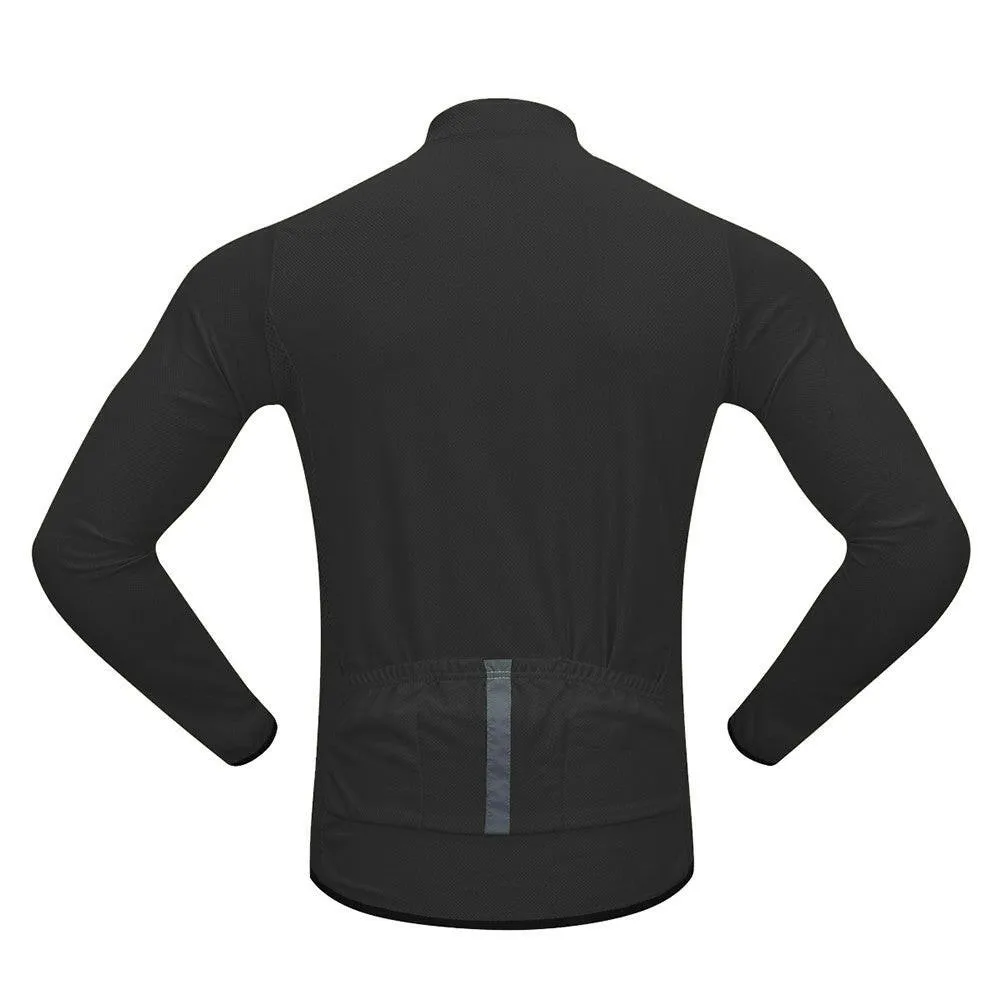 Men's Cycling Jersey Spring Autumn Half-zip MTB Bike Riding Long Sleeve Shirt Clothing