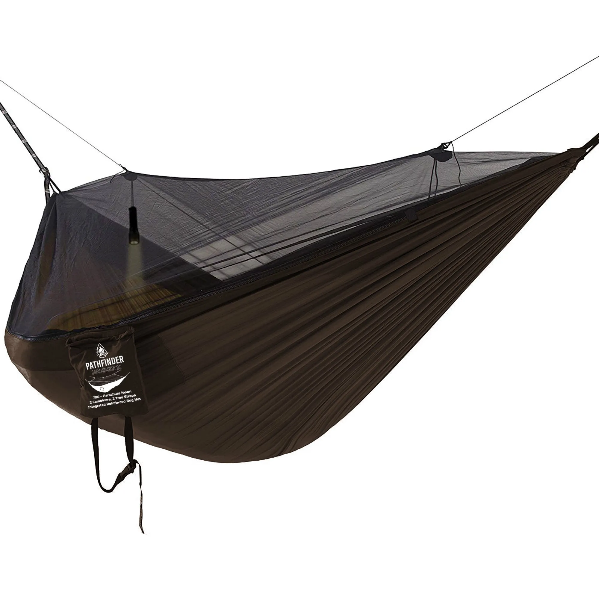 Optimized Title: Earth Brown Pathfinder Nylon Tarp & Hammock Combo with Enhanced Features