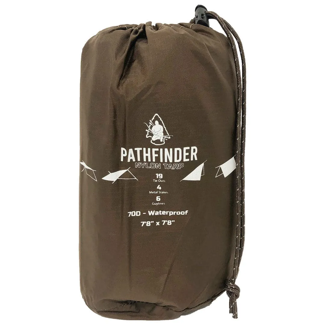 Optimized Title: Earth Brown Pathfinder Nylon Tarp & Hammock Combo with Enhanced Features