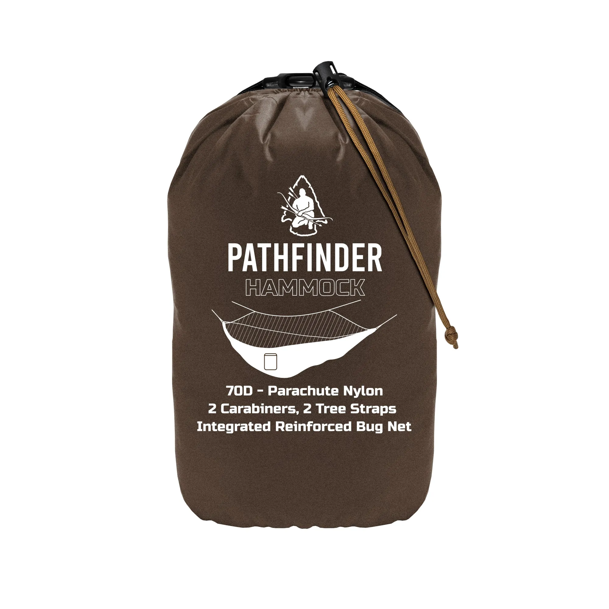 Optimized Title: Earth Brown Pathfinder Nylon Tarp & Hammock Combo with Enhanced Features