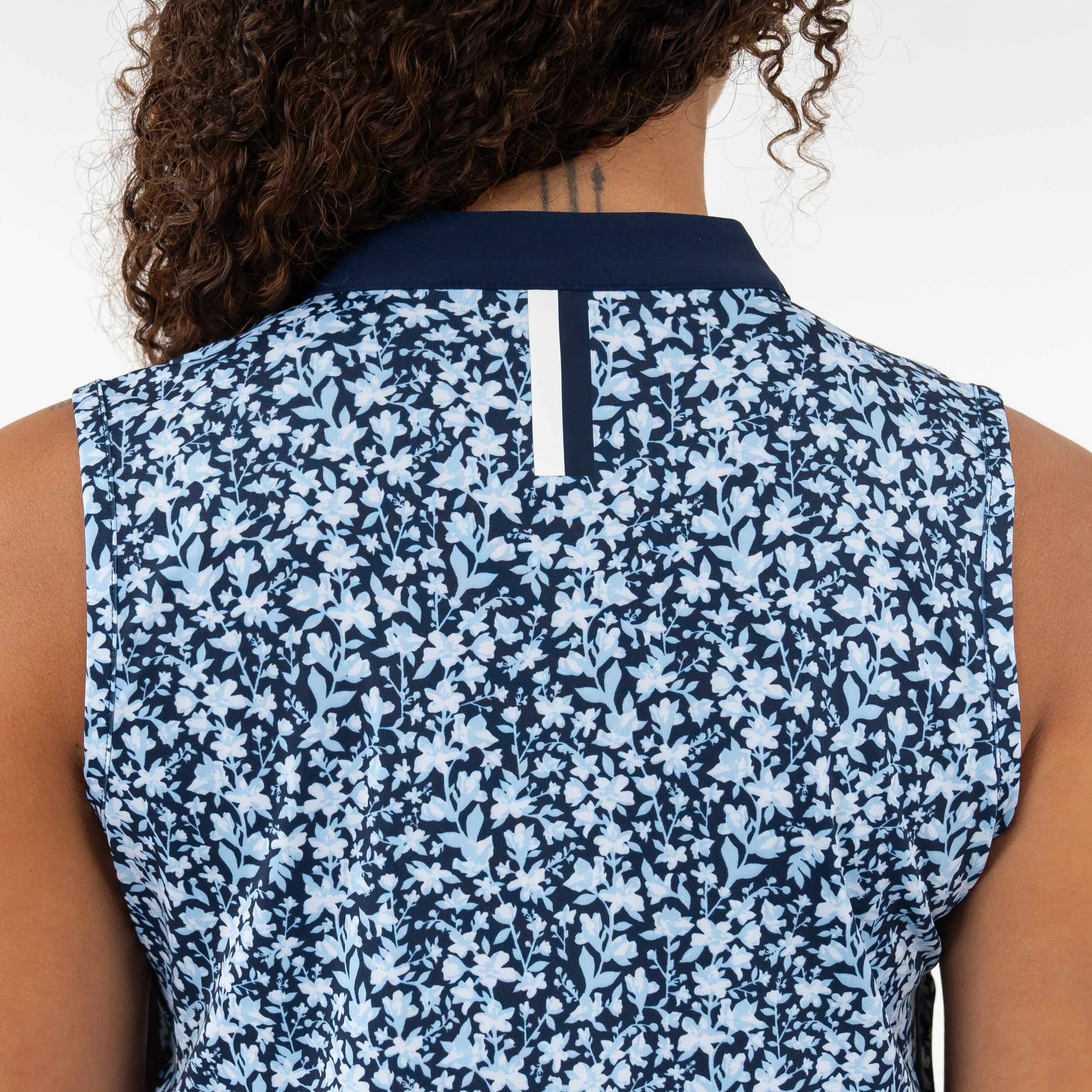 Petal Sleeveless Zip | The Petal - Fleet Navy/Pure Blue