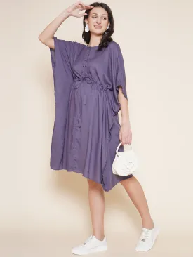 Purple Grey Maternity and Nursing Kaftan