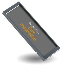 Rectangular Blank Magnetic ID Name Plate Badge - 66 x 21.5mm - Pack of 10