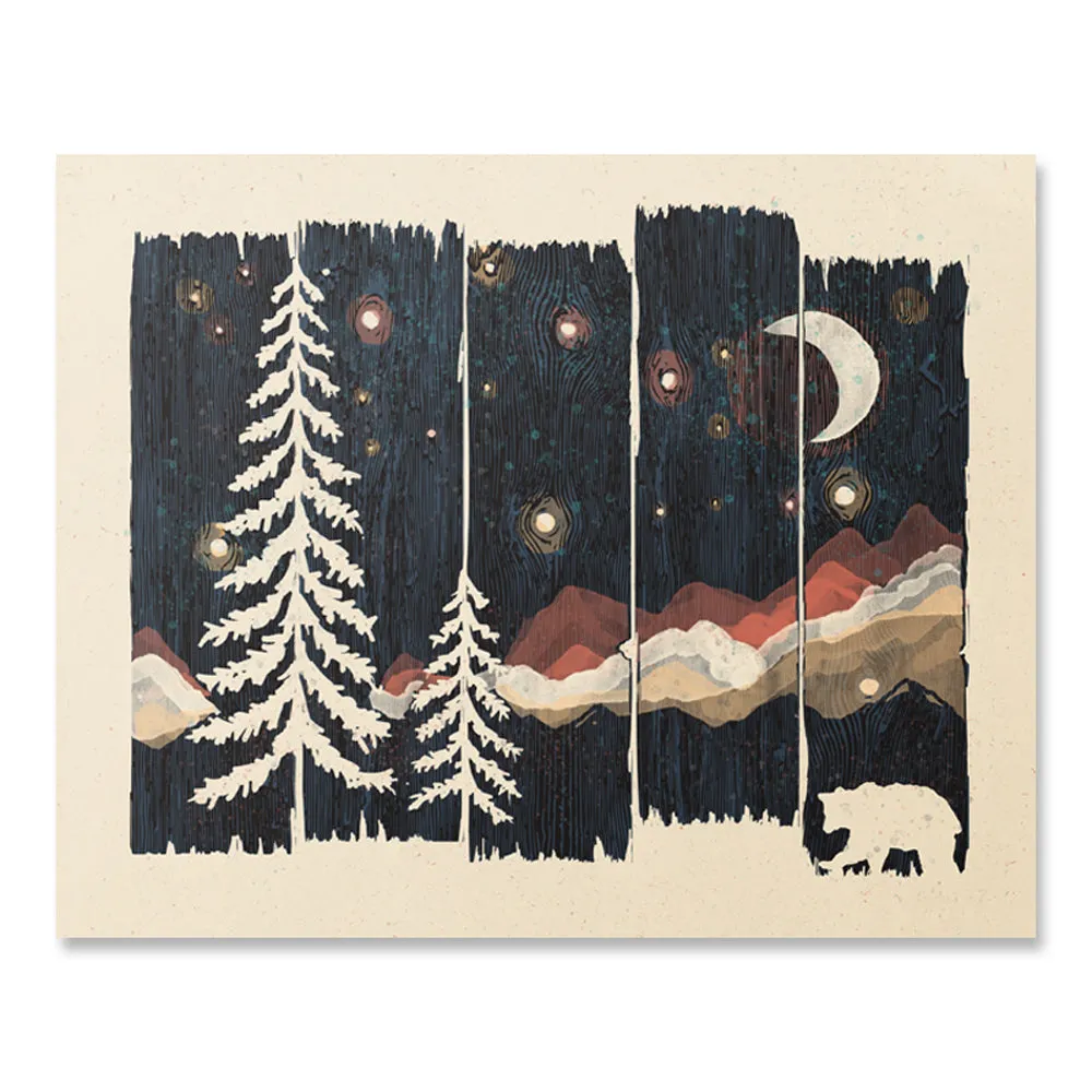 Starry Night in the Mountains Print