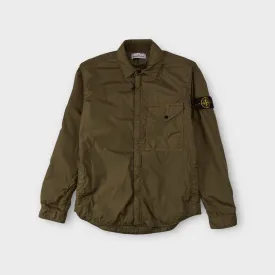 Stone Island Q0123 Garment Dyed Crinkle Reps Jakke I Grøn