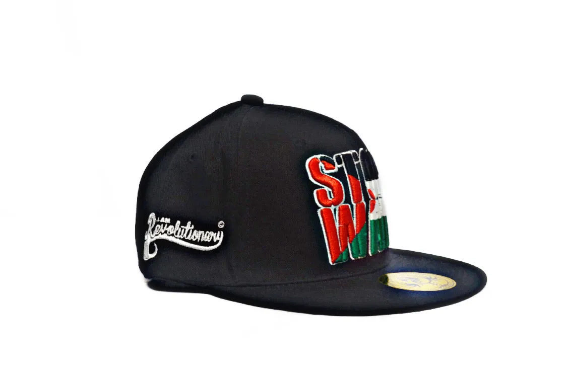 Stop War – I am Revolutionary Black/Multi colour Flat Peak Snap Back