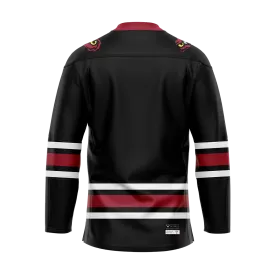 Temple Ice Hockey Black Replica Sublimated Jersey