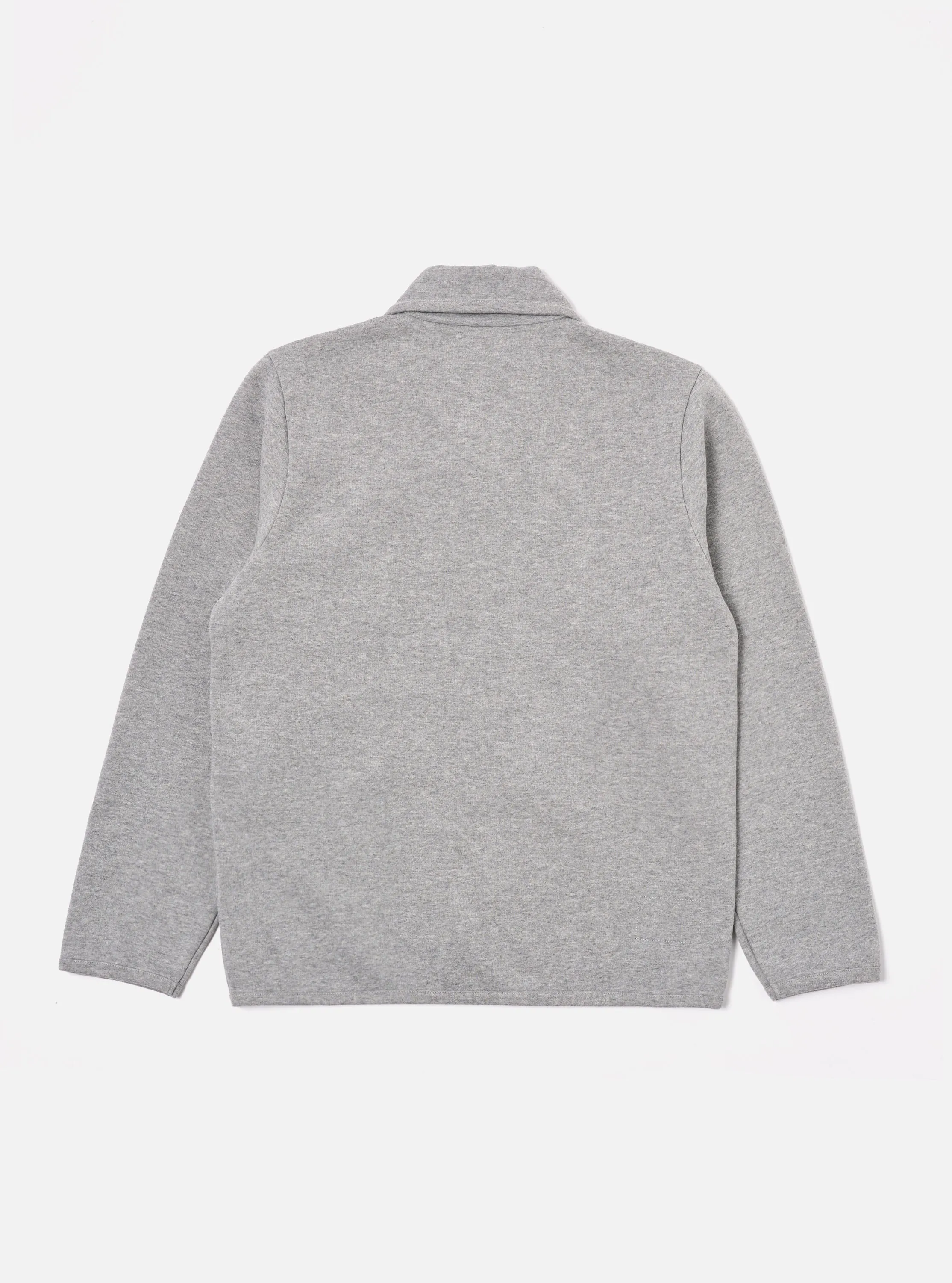 Universal Works Lancaster Jacket in Grey Marl Recycled Cotton Blend Jersey